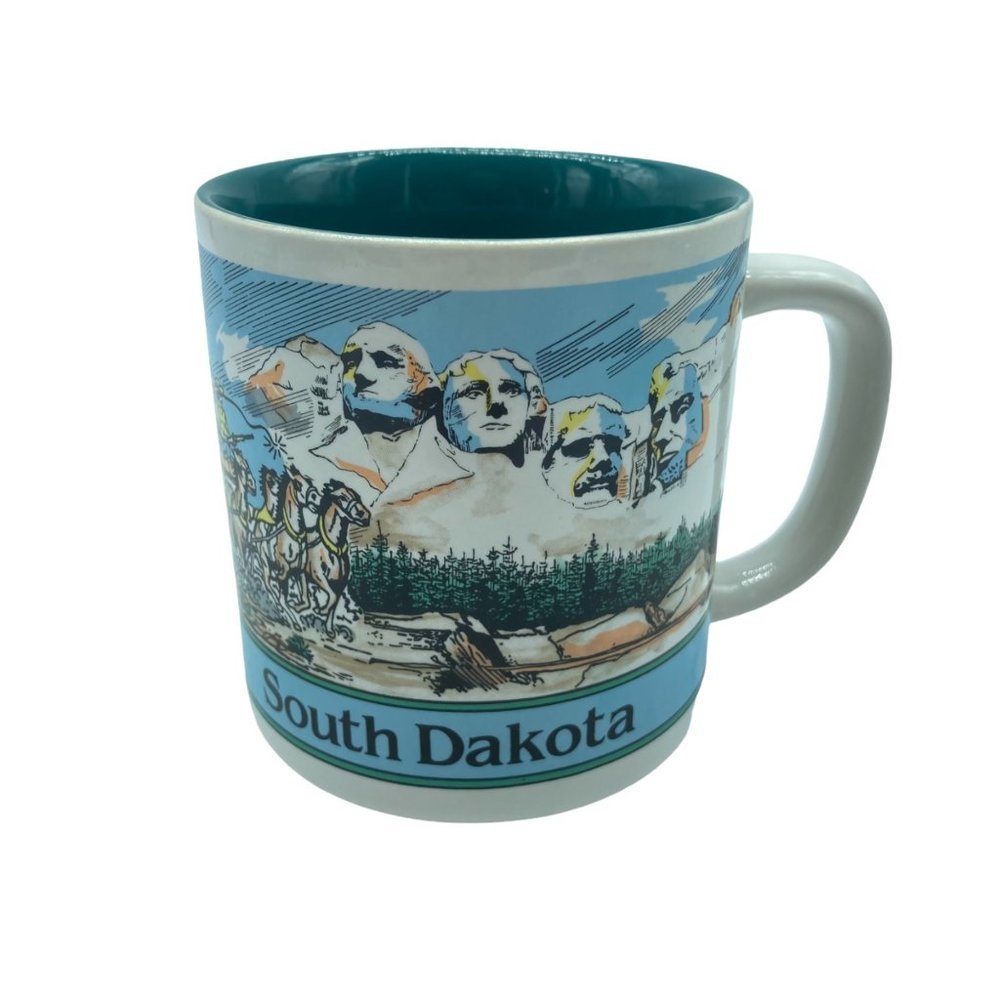 Vintage‎ South Dakota Coffee Tea Mug 3.5" x 4.5" Mount Rushmore Natural Wildlife